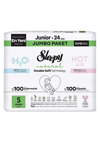 Sleepy Natural Double Soft Jumpo Paket Junior 5 Beden 24 Adet - Standart