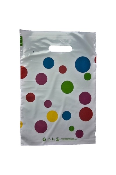 OEM Set de 100 pungi în formă de banană, multicolore, de 50 microni