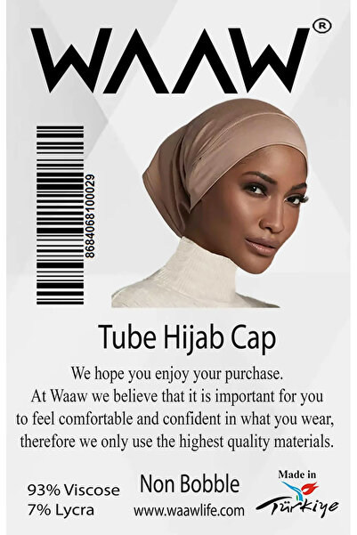 Waaw Flexible Lycra Combed Cotton Tube Hijab Cap