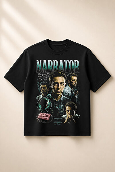 SVART WEAR Fight Club Printed Oversize Boxy Cut Unisex 100% Cotton Tshirt (19...