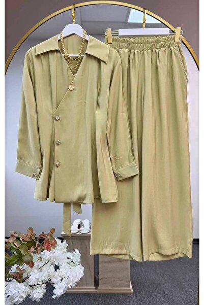 mylunessa Side Button Detail, Belted, Pensile Jacket, Pants, Tessture Tencel ...
