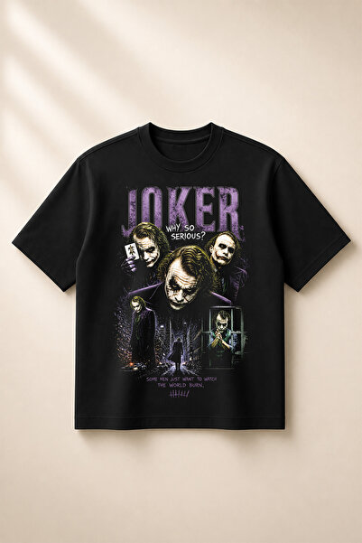 SVART WEAR تي شيرت The Dark Knight مطبوع بقصة واسعة وفضفاضة للجنسين مصنوع من ...