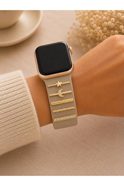 Anadolu Aksesuar Apple Watch Uyumlu Akıllı Saat Kordon Süsü Charm Kayış Akses...