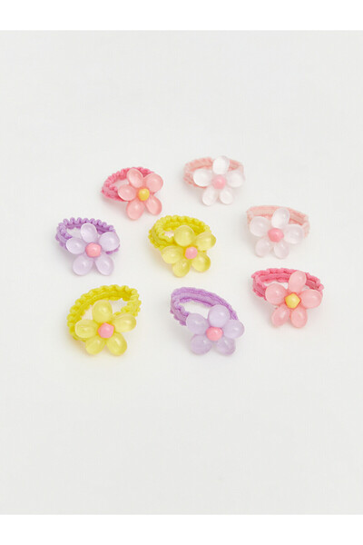 LC Waikiki Flower Figured Girls' Beaded Hair Clip Set 8-piece
