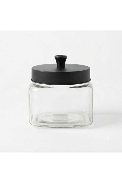 AKDC House Mart Glass Canister with Black Lid - 800 ml