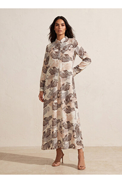 Iconic Paisley Print Trapeze Maxi Dress