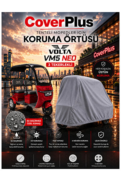 CoverPlus Volta Vm5 Neo 3-Wheel Electric Moped Compatible Waterproof Cover-Uv...