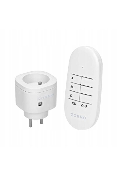 Orno Priză mini wireless OR-GB-461 controlată prin pilot albă