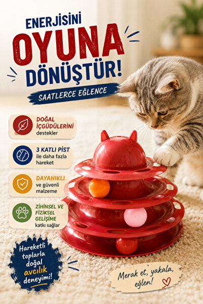Genel Markalar 3 Katlı Kedi Oyuncağı