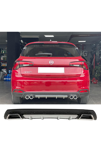 HasAkman Fiat Egea Hb Gri Difüzör Çiftli Kare Egzoz Görünümlü D Tip Difizör