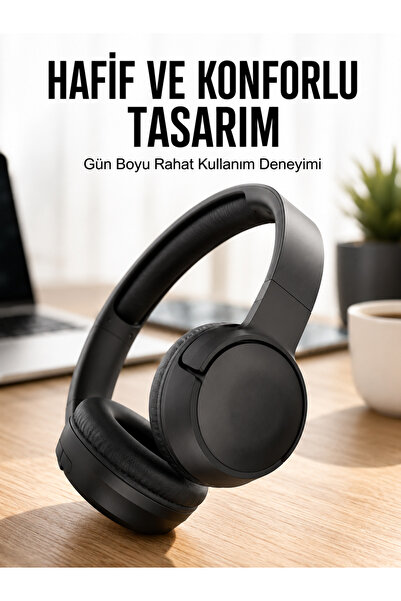 ART3 Kulak Üstü Kablosuz Bluetooth Kulaklık Gürültü Önleyici Uzun Şarj Süreli