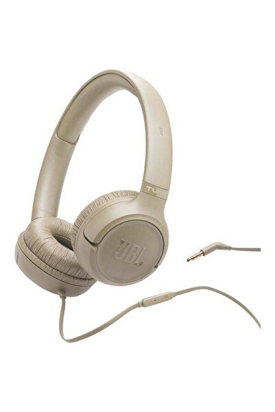 JBL Căști Tune 530, cu fir, on-ear, microfon, mufă jack de 3,5 mm, bej