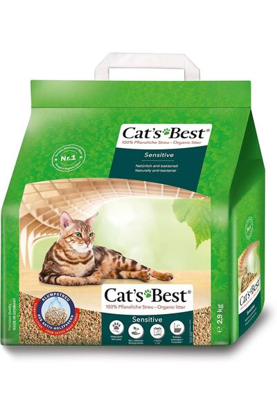 Cats Best Sensitive Anti-Bakteriyal Topaklanan Kedi Kumu 8 Lt (2,9 KG)