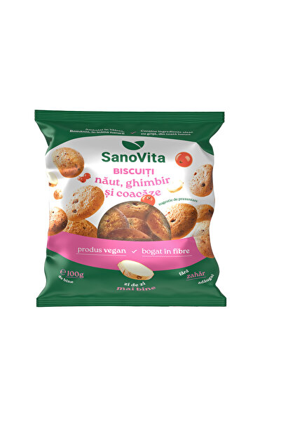 Sano Vita Biscuiți cu năut, ghimbir și stafide 100g