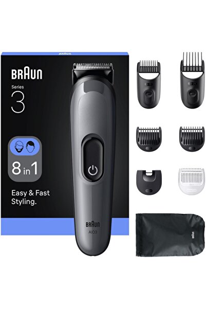 Braun Hepsi Bir Arada Series 3, 8’i 1 Arada Tıraş Kiti, Keskin Bıçak, 14 Uzun...
