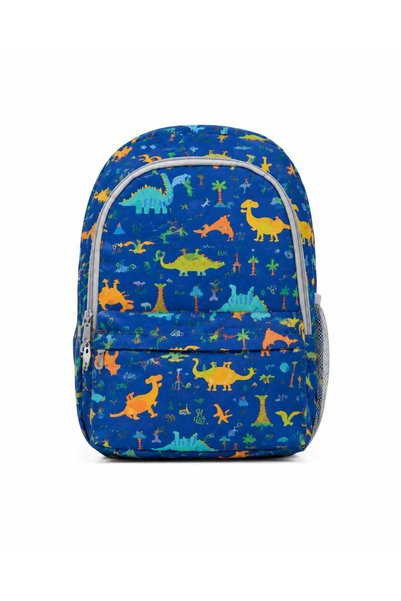 Nurembags Patterned Primary & First School Bag Set – Waterproof Fabric, Set of 3 - Blue