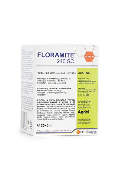 UPL Floramite 240 SC – Acaricid de Contact – Tomate, Ardei, Castraveti, Capsu...
