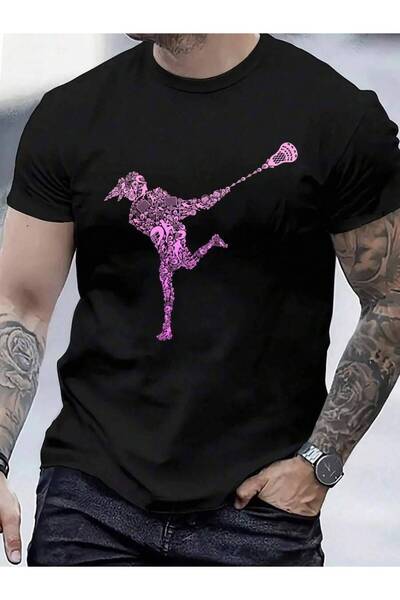 NOURAM 100% Cotton Lacrosse Player Youth Girls Women T-Shirt Men's Women's Vi...
