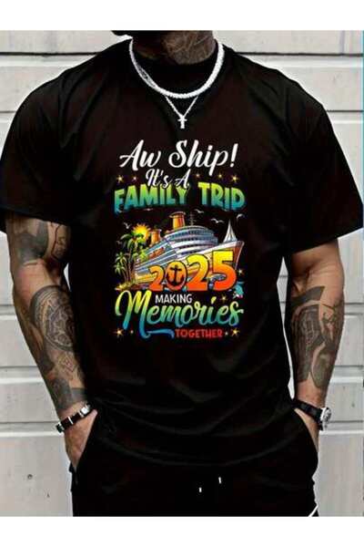 LİNA06 100% قطن أوي شيب! تي شيرت It's A Trip 2025 Family Matching Cruise للنس...
