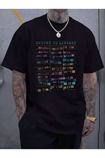 9TAY تي شيرت رجالي أسود صيفي بأكمام قصيرة وياقة دائرية، 100% قطن، بتصميم بطاق...