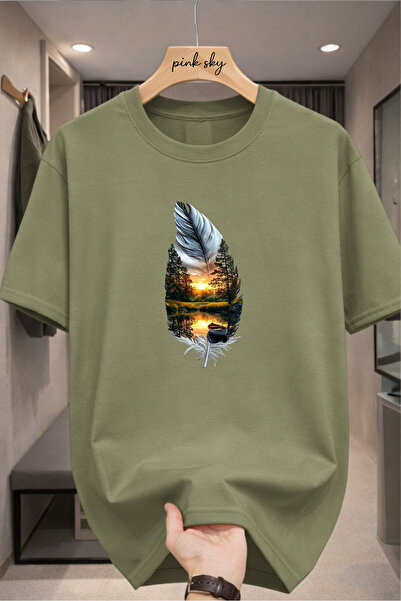 Pink Sky Premium Oversize T-Shirt 100% Cotton Unisex Comfortable Fit Trending...