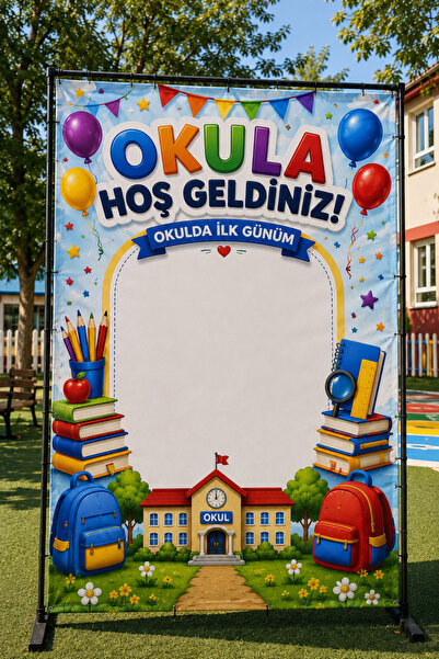 toreksan reklam Okulda İlk Günüm Fotoğraf Çekim Brandası 100x150 | İlk Gün Ha...