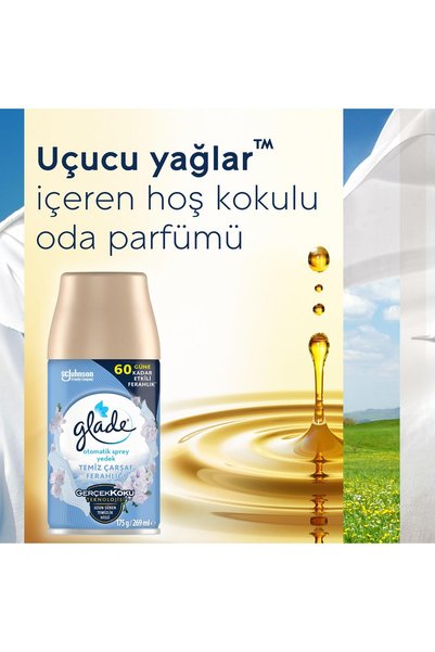 Glade Otomatik Sprey + Okyanus Sessizliği Yedek 269 Ml ve Temiz Çarşaf & İpeksi Vanilya Yedek Sprey Seti