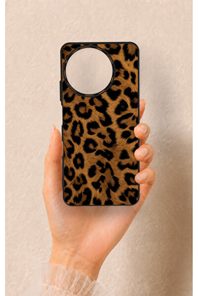 Vip Case Realme 11 Uyumlu Koyu Leopar Deri Desenli Silikon Kılıf