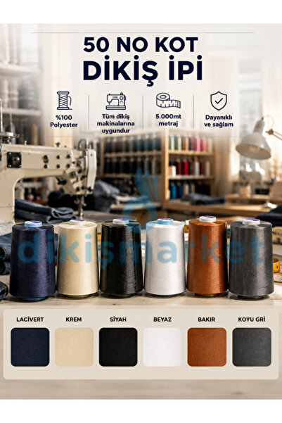 dm dikişmarket Dikiş makinaları için 50 No / Kot