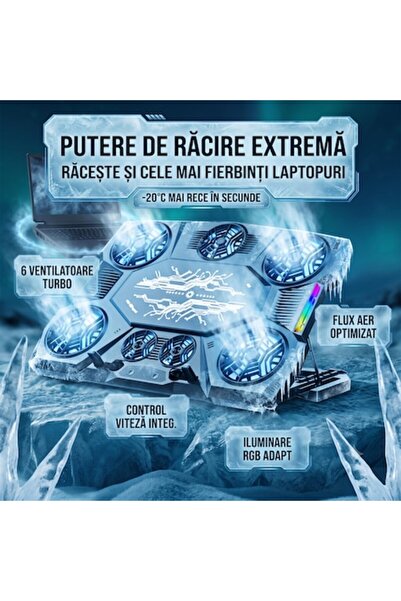 OEM Cooler pentru laptop de gaming RZTECH Z32, Răcire hibridă TEC (Semiconduc...