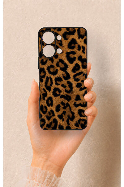 Vip Case Vivo Y05 4G Uyumlu Koyu Leopar Deri Desenli Silikon Kılıf