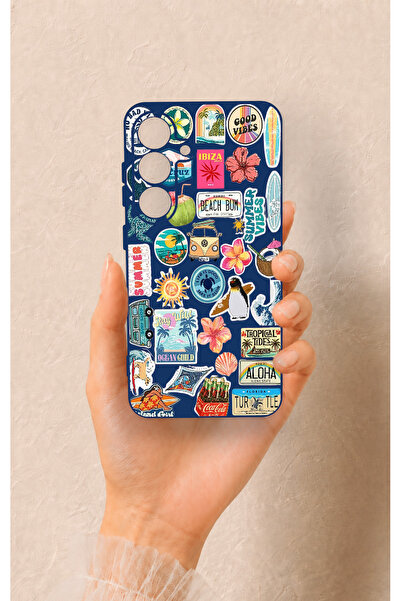 Vip Case Samsung S25 Uyumlu Summer Vibes Desenli Silikon Kılıf