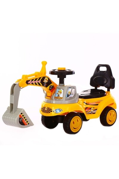 Laleluli Excavator pentru copii și bebeluși, Laleluli, plastic galben