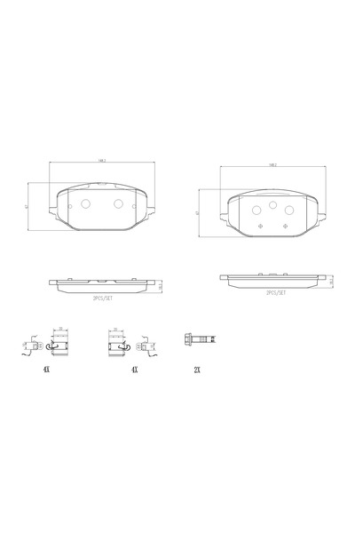 Brembo Set Placute Frana Frana Disc Citroen Berlingo/C5 Aircross Ds Ds 4 2 20...