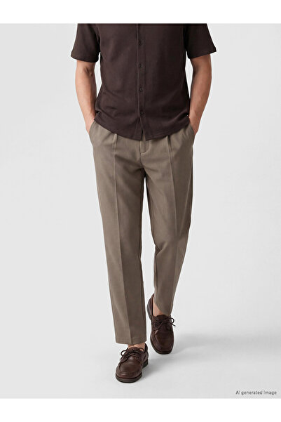 LC Waikiki Lcw Vision Brown Relax Fit Pleated Men's Trousers