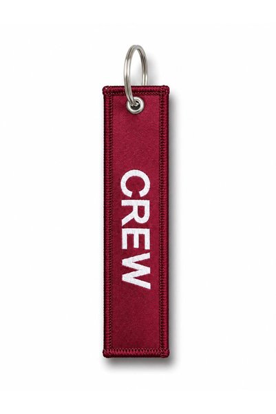 CREWTURK Fabric Keychain Claret Red Rbf "Crew"