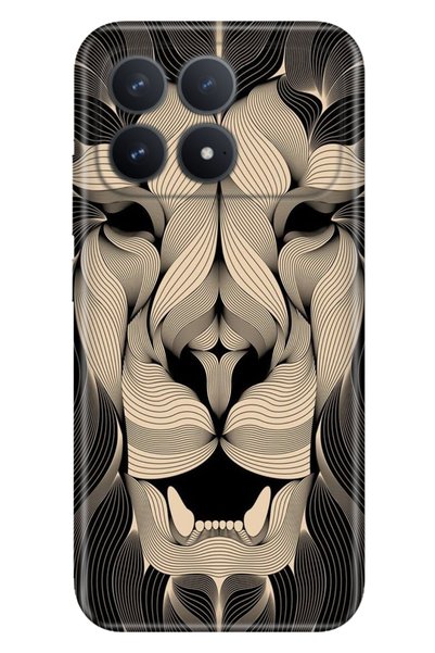 Cekuonline Poco F8 Pro 6.59" Case Colorful Silicone Printed Tpu Golden Lion M...