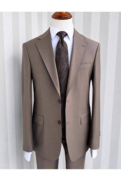 ilayda emir Men's Mink Slim Fit Suit Classic Jacket Pants Wedding Engagement ...