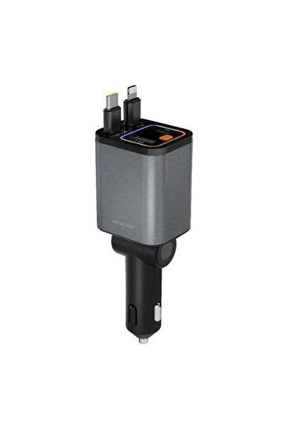 Green Lion Retractable 65W Car Charger with 65W Total Output, Built-in Safegu...