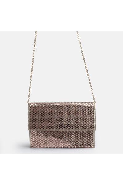 37Numara Rose Gold Stone Envelope Cover Chain Evening Dress Bag
