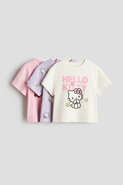 H&M 3-pack printed cotton T-shirts