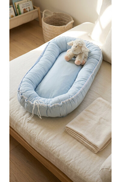 Babynest سرير أطفال بيضاوي الشكل مصنوع من القطن بنسبة 100%، مصنوع من القطن بن...