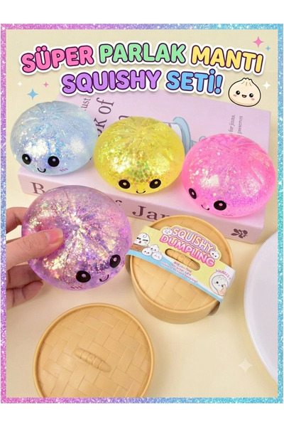 vattara Çin Mantısı İthal Orjinal Büyük Boy Simli Squishy sukuşi