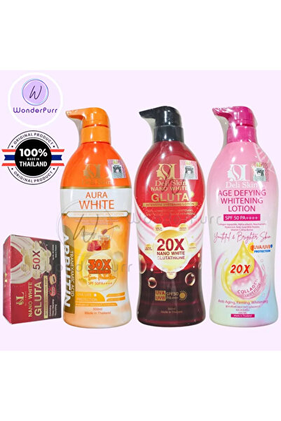 Deli SKIN Nano White Gluta/Age Defying Whitening Lotion SPF50 PA++ 500ml/Deli...