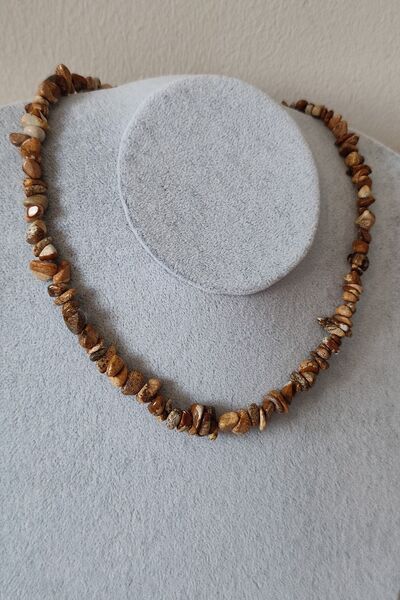 LADIN DOGALTAŞ Certified 6 mm Sunstone Natural Stone Necklace