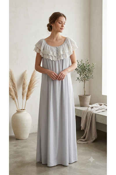 Maison Emarat Night Gown with Lace detailing