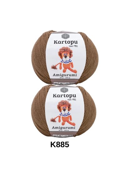 hobi dünyası evim 2 Pieces of Snowball Amigurumi Yarn 50 Grams 165 Meters Toy...