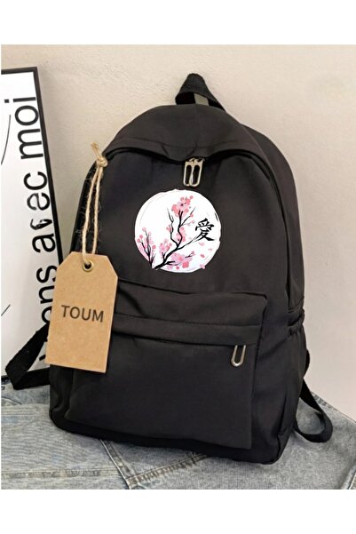 Touz Moda Flowers Printed Unisex School Backpack