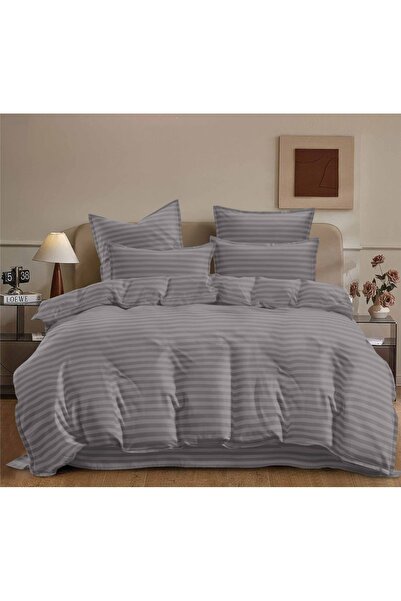 CHIRASO Set Lenjerie de Pat CHIRASO, 6 Piese, DAMASC, Cearceaf ELASTIC 180x20...