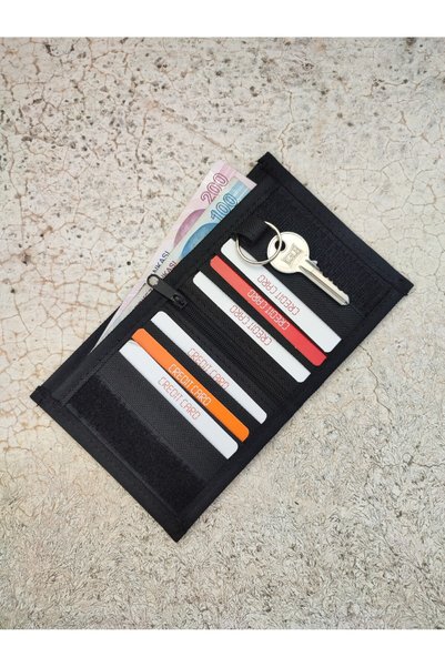 JANJAN Women's Fabric Wallet, Zipper Card Holder, Coin Wallet, with Keychain, Washable Cloth Wallet, Women's Sports Wallet, Canvas Wallet, Women's Wallet